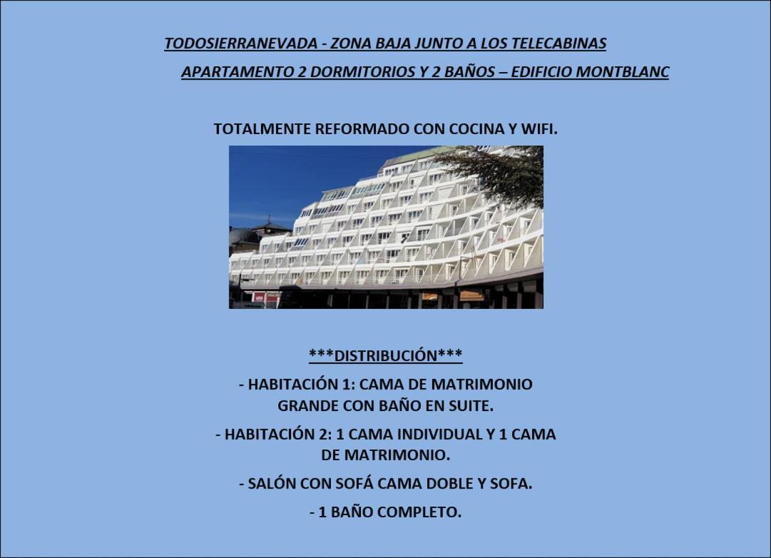 Todosierranevada - 2 Dormitorios Reformado Montblanc - Junto A Los Telecabinas Σιέρρα Νεβάδα Εξωτερικό φωτογραφία